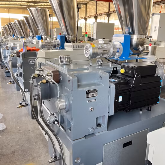 プラスチック二軸押出機、電線、給水、排水、下水道、UPVC、CPVC、PVCホース、パイプ、パイプライン、リサイクル、製造、押出製造機